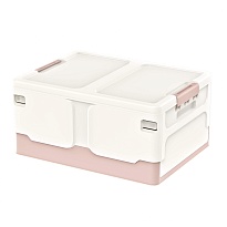 Ящик пластиковый складной белый, дно розовое, 480х360х240 мм в Орехово-Зуево