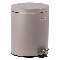Ведро-контейнер для мусора (урна) с педалью LAIMA Classic, 12 л, серое, матовое, металл, со съемным внутренним ведром в Орехово-Зуево