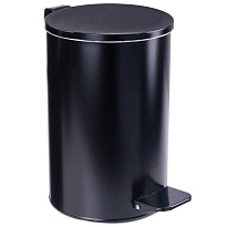 Ведро для мусора с педалью, усиленное, Титан, 10 л, черное, оцинкованная сталь в Орехово-Зуево