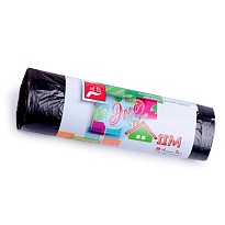 Мешки для мусора 30 л, черные, в рулоне 20 шт., ПНД, 6 мкм, 600х500 мм, Концепция Быта ЭкоДом, 601348 в Орехово-Зуево