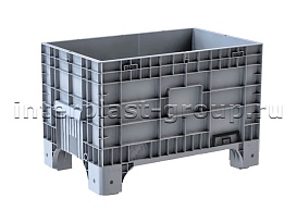 Контейнер iBox сплошной на ножках с пробкой серый в Орехово-Зуево