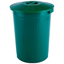 Мусорный бак с крышкой 60 л зеленый 60 зеленый в Орехово-Зуево