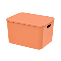 Ящик пластиковый вкладываемый оранжевый 410х305х245 мм в Орехово-Зуево