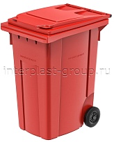 Мусорный контейнер 360 л красный 360 красный в Орехово-Зуево