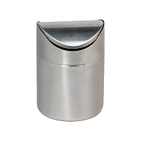 Урна для мусора 1,2 л настольная, с качающейся крышкой, нержавеющая сталь, матовая в Орехово-Зуево Урна для мусора 1,2 л настольная, с качающейся крышкой, нержавеющая сталь, матовая в Орехово-Зуево