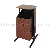 Урна уличная металлическая 24 л квадратная с крышкой медь в Орехово-Зуево Урна уличная металлическая 24 л квадратная с крышкой медь в Орехово-Зуево