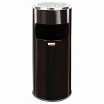 Урна с пепельницей 27 л, нержавеющая сталь, черная, LAIMA PROFESSIONAL в Орехово-Зуево Урна с пепельницей 27 л, нержавеющая сталь, черная, LAIMA PROFESSIONAL в Орехово-Зуево