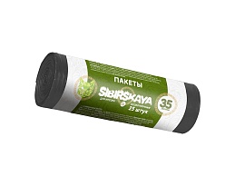 Мешки для мусора 30 л, черные, в рулоне 25 шт., ПНД, 7 мкм, 580х480 мм, SIBIRSKAYA, 101-003 S в Орехово-Зуево