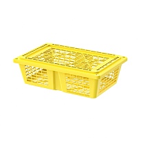 Ящик продуктовый универсальный желтый в Орехово-Зуево Ящик продуктовый универсальный желтый в Орехово-Зуево