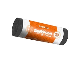 Мешки для мусора 20 л, черные, в рулоне 25 шт., ПНД, 6 мкм, 420х450 мм, SIBIRSKAYA, 101-001 S в Орехово-Зуево