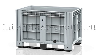 Контейнер iBox сплошной на полозьях с пробкой 2 дюйма серый в Орехово-Зуево