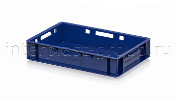 Ящик для мяса и колбасных изделий Е-1 темно-синий в Орехово-Зуево Ящик для мяса и колбасных изделий Е-1 темно-синий в Орехово-Зуево