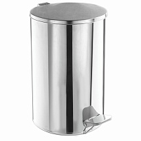 Ведро для мусора с педалью, усиленное, Титан, 20 л, кольцо под мешок, нержавеющая сталь, хром в Орехово-Зуево Ведро для мусора с педалью, усиленное, Титан, 20 л, кольцо под мешок, нержавеющая сталь, хром в Орехово-Зуево