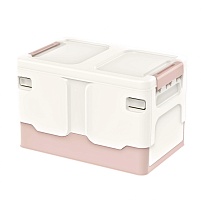 Ящик пластиковый складной белый, дно розовое, 370х240х240 мм в Орехово-Зуево