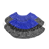 Бахилы сине-черные 1000 шт (500 пар), 54 мкм, двойная подошва, с одной резинкой, Прочные+ в Орехово-Зуево