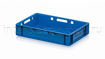 Ящик для мяса и колбасных изделий Е-1 голубой в Орехово-Зуево Ящик для мяса и колбасных изделий Е-1 голубой в Орехово-Зуево