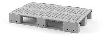 Поддон пластиковый перфорированный (усилен 2 трубами) с бортиками серый в Орехово-Зуево Поддон пластиковый перфорированный (усилен 2 трубами) с бортиками серый в Орехово-Зуево