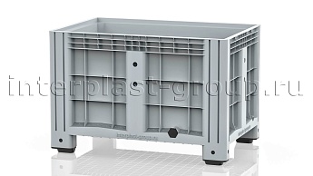 Контейнер iBox сплошной на ножках с пробкой 2 дюйма серый в Орехово-Зуево
