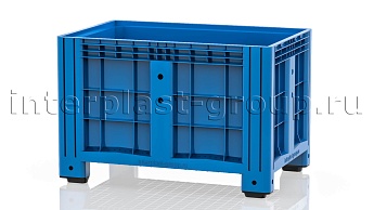 Контейнер iBox сплошной на ножках голубой в Орехово-Зуево