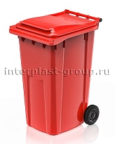 Контейнер для мусора 240 л красный облегченный 240 красный в Орехово-Зуево