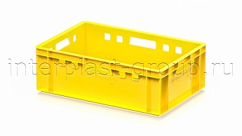 Ящик для мяса и колбасных изделий Е-2 желтый в Орехово-Зуево Ящик для мяса и колбасных изделий Е-2 желтый в Орехово-Зуево