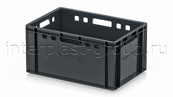 Ящик для мяса и колбасных изделий Е-3 темно-серый в Орехово-Зуево Ящик для мяса и колбасных изделий Е-3 темно-серый в Орехово-Зуево