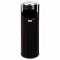 Урна с пепельницей 18 литров, нержавеющая сталь, черная, LAIMA PROFESSIONAL в Орехово-Зуево