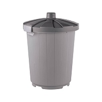 Мусорный бак с крышкой 105 л серый 105 серый в Орехово-Зуево Мусорный бак с крышкой 105 л серый 105 серый в Орехово-Зуево