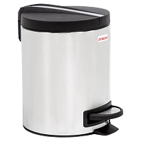 Ведро-контейнер для мусора (урна) с педалью LAIMA Modern, 5 л, матовое, нержавеющая сталь в Орехово-Зуево