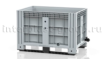 Контейнер iBox сплошной на полозьях с краном серый в Орехово-Зуево Контейнер iBox сплошной на полозьях с краном серый в Орехово-Зуево