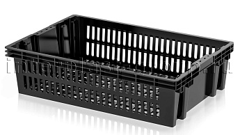 Ящик для овощей, фруктов и хлеба Евролоток черный в Орехово-Зуево Ящик для овощей, фруктов и хлеба Евролоток черный в Орехово-Зуево