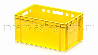 Ящик для мяса и колбасных изделий Е-3 желтый в Орехово-Зуево Ящик для мяса и колбасных изделий Е-3 желтый в Орехово-Зуево