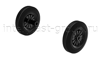 Комплект колес для контейнера 120 л.  черный в Орехово-Зуево