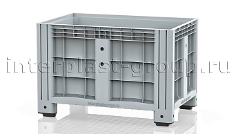 Контейнер iBox сплошной на ножках серый в Орехово-Зуево